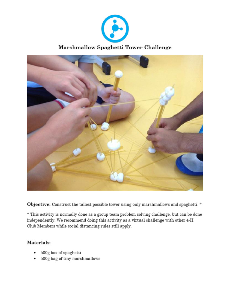 Spaghetti Marshmallow Tower Challenge | PDF