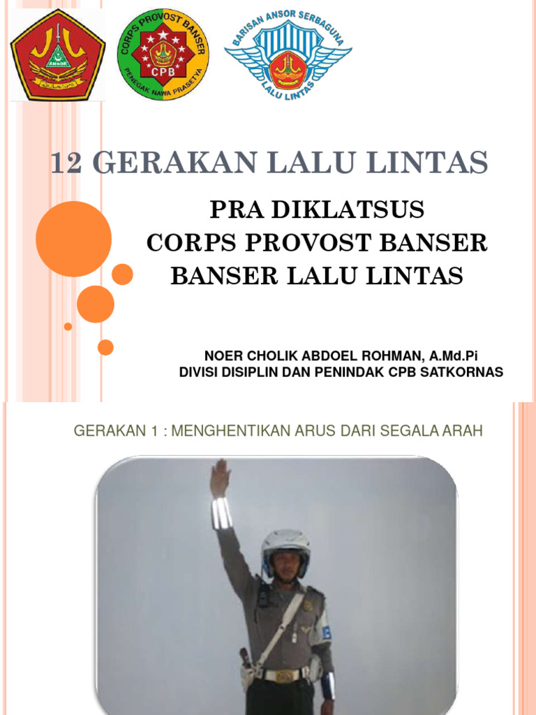 12 Gerakan Lalu Lintas | PDF