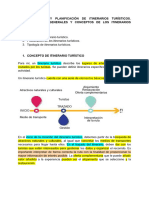 Tema 1. Diseño y Planificación de Itinerarios Turísticos. Características Generales y Conceptos de Los Itinerarios Turísticos