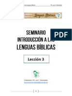 Lección 3 - Seminario Introducción A Las Lenguas Bíblicas