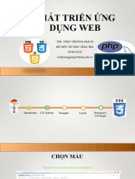 Phát Triển Ứng Dụng Web: Ths. Trần Trường Giang Bộ Môn Tin Học Trắc Địa 0948618185 trantruonggiang@humg.edu.vn