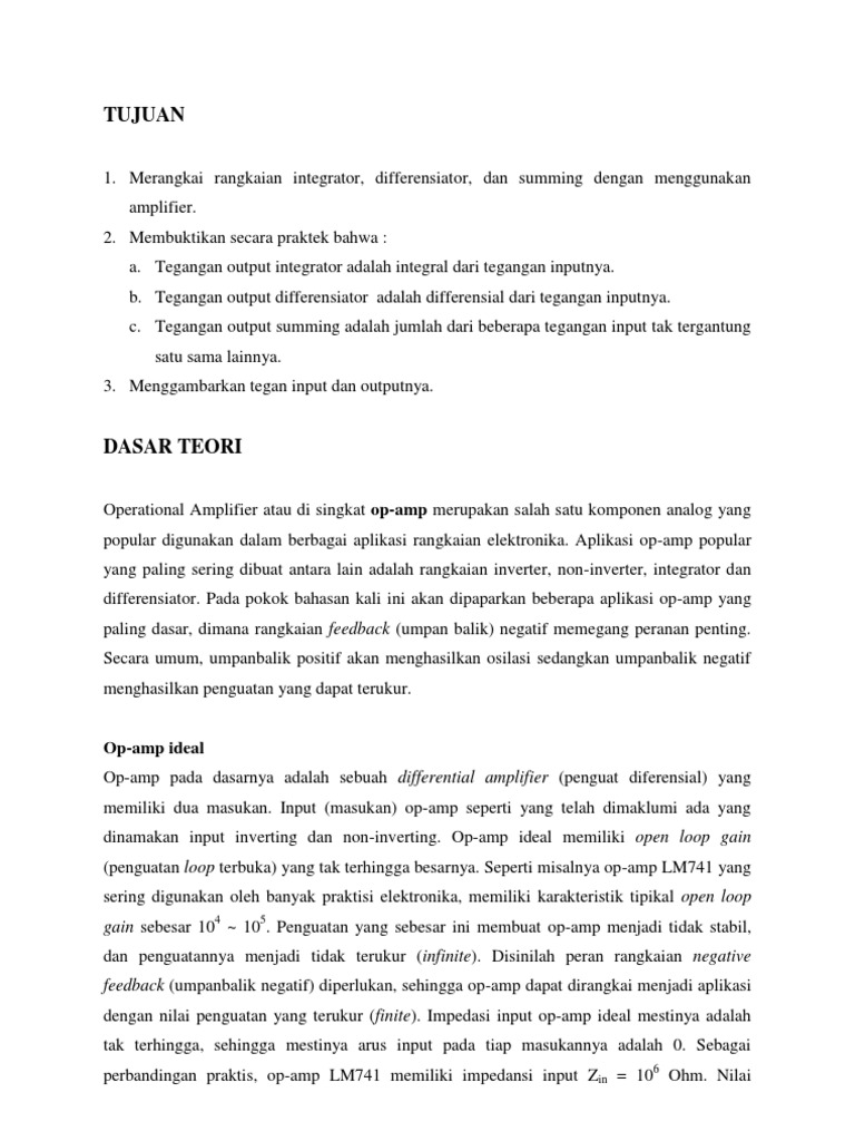 Differensiator Integrator