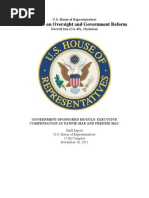 Fannie and Freddie Executive Compensation Staff Report from the House Oversight Committee