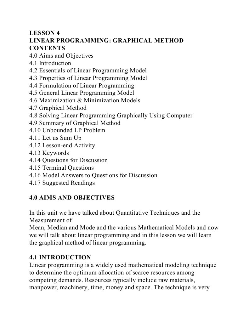 Lesson 4 | PDF | Linear Programming | Mathematical Optimization