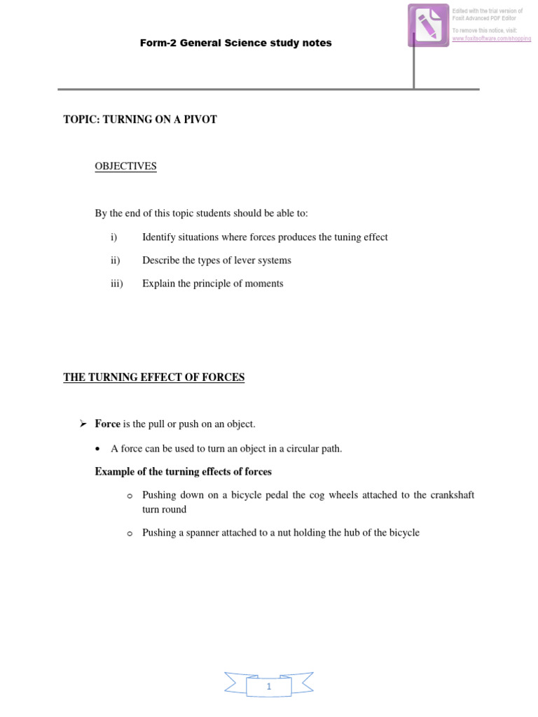 Understanding Pivots in Levers | PDF | Lever | Torque