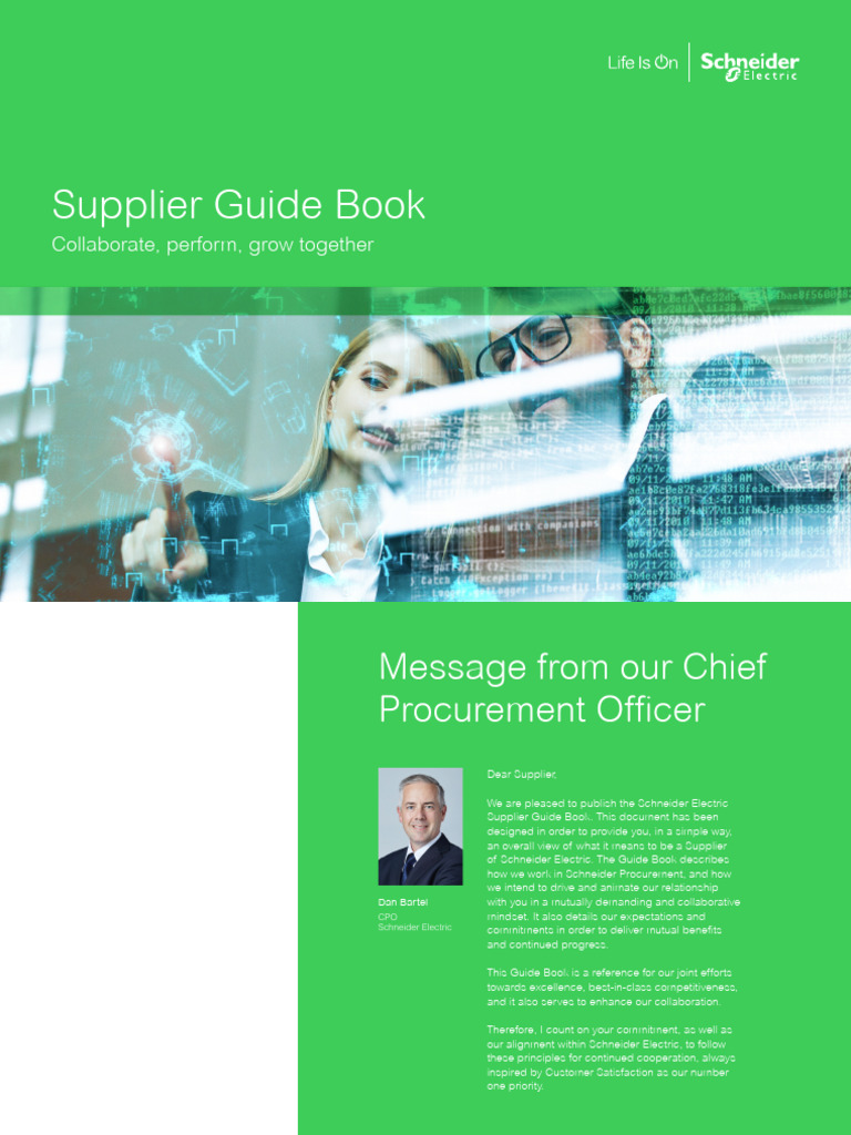 Schneider Electric Supplier Guide | PDF | Supply Chain | Procurement