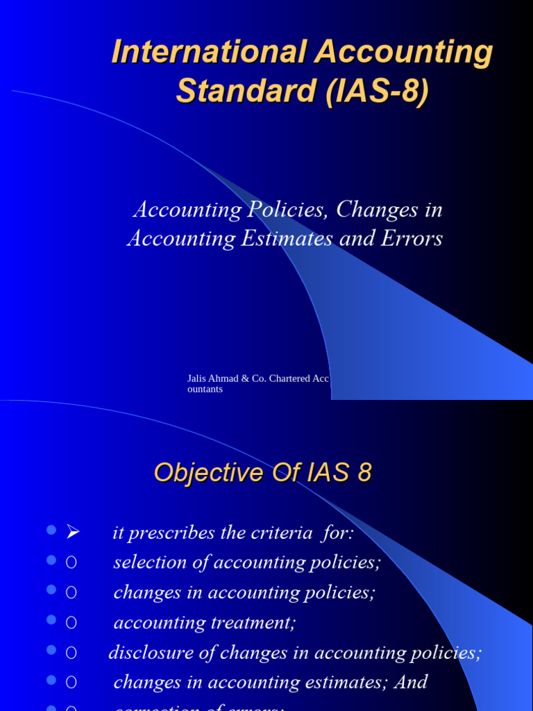 IAS 8: Accounting Policies & Errors | PDF | Financial Economics ...