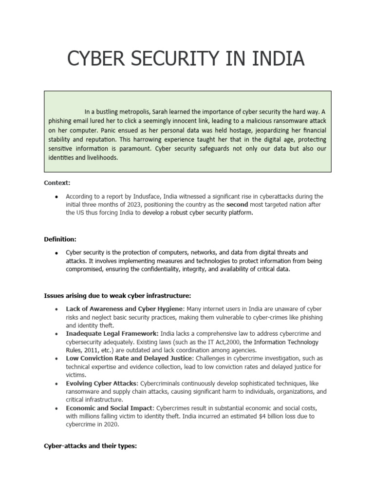 Cyber Security In India 2 Download Free Pdf Security Computer