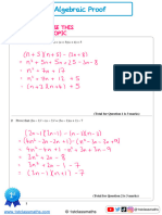 Algebraic Proof Edexcel Solutions