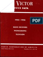 RCA Victor Service Data 1943 1946 Radios Phonographs TV