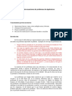 Cómo escribir ecuaciones de problemas algebricos