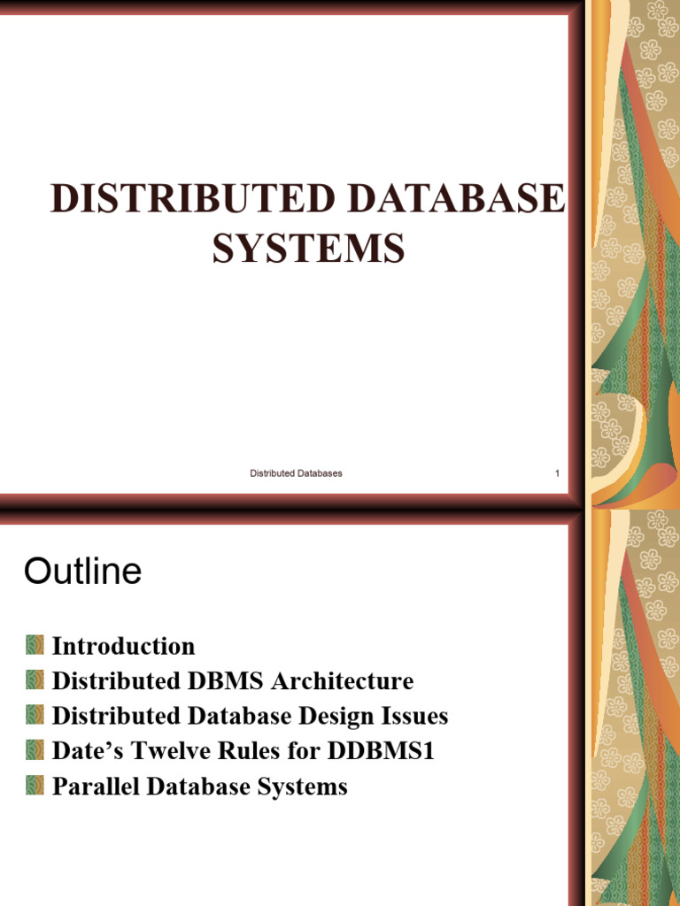 Topic 7 - Distributed Database Systems | PDF | Databases | Replication ...