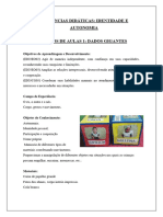 Sequências Didáticas: Identidade E Autonomia Planos de Aulas 1: Dados Gigantes