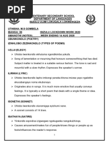 Grade 8 Isizulu 21 Aug