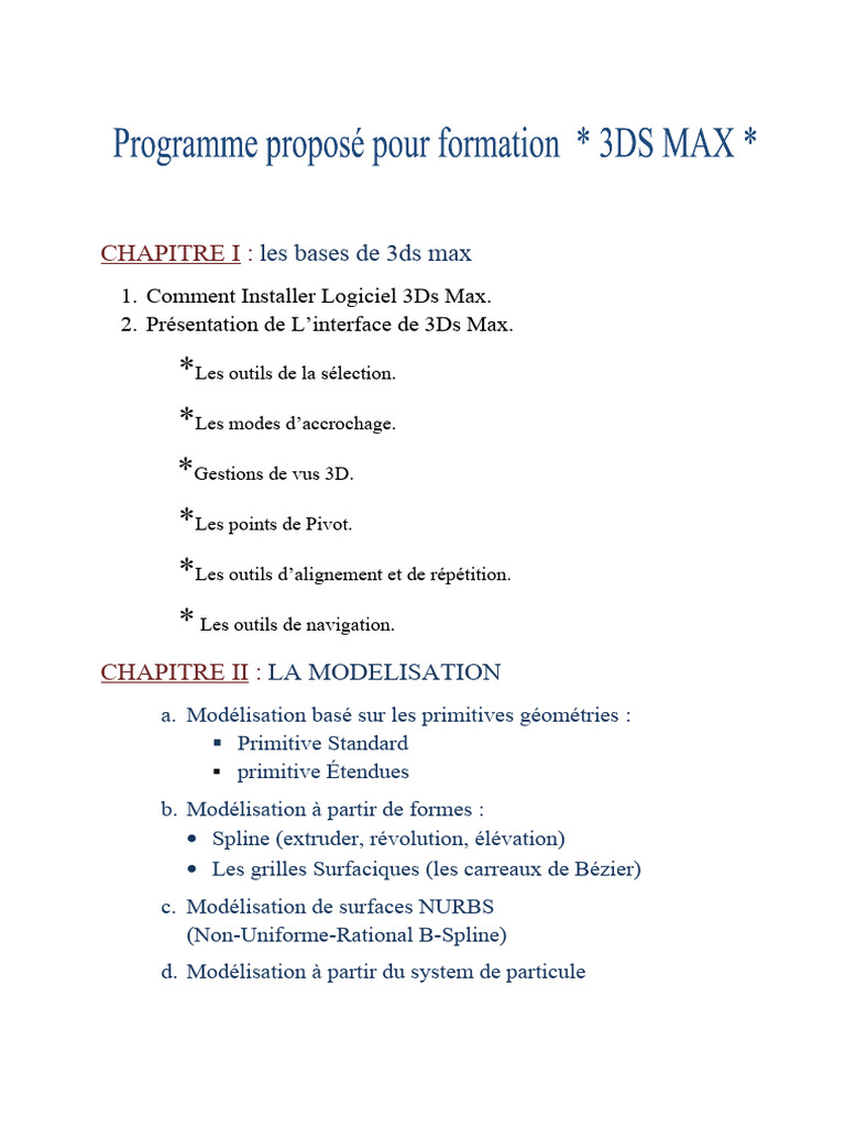 Introduction à 3ds Max : Guide Complet | PDF