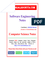Software Engineering Handwritten Notes by Abhishek