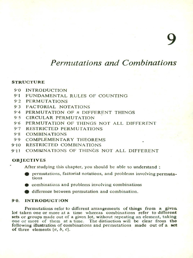 Permutations and Combinations Explained | PDF | Permutation | Group Theory