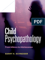 Child Psychopathology - From Infancy To Adolescence