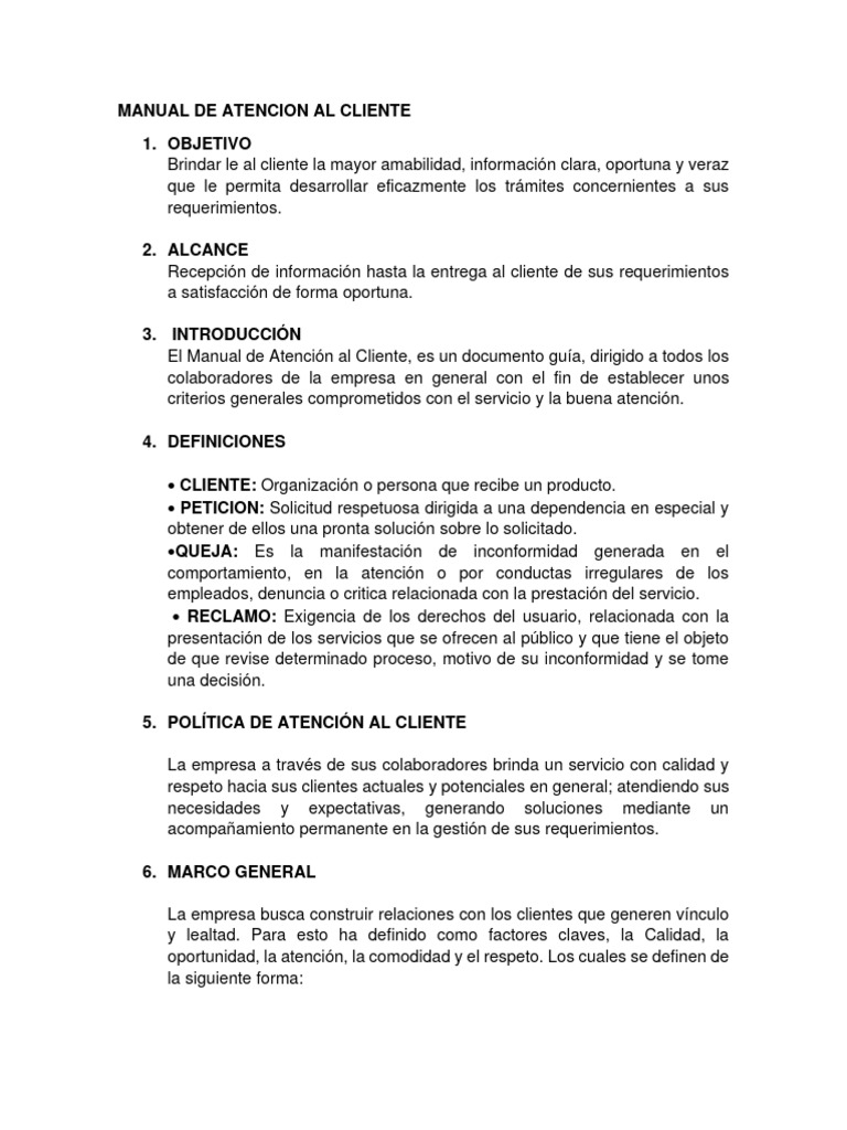 Manual de Atención al Cliente Efectiva | PDF | Invalidez | Servicio al ...