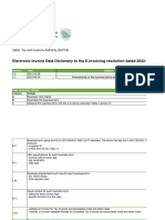 EInvoice Data Dictionary