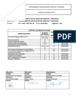 Procedimiento de Instalacion Puertas y Ventanas