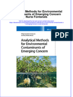 Read Online Textbook Analytical Methods For Environmental Contaminants of Emerging Concern Nuria Fontanals Ebook All Chapter PDF