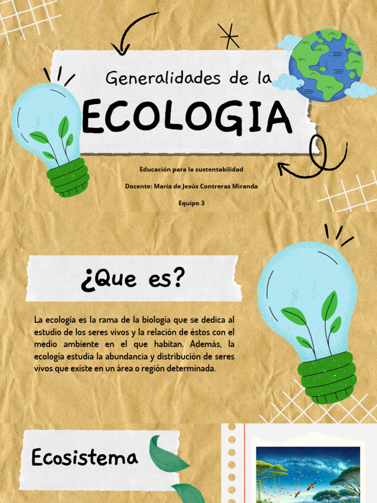 Generalidades de la Ecología y Ecosistemas | PDF | Ecología | Ecosistema