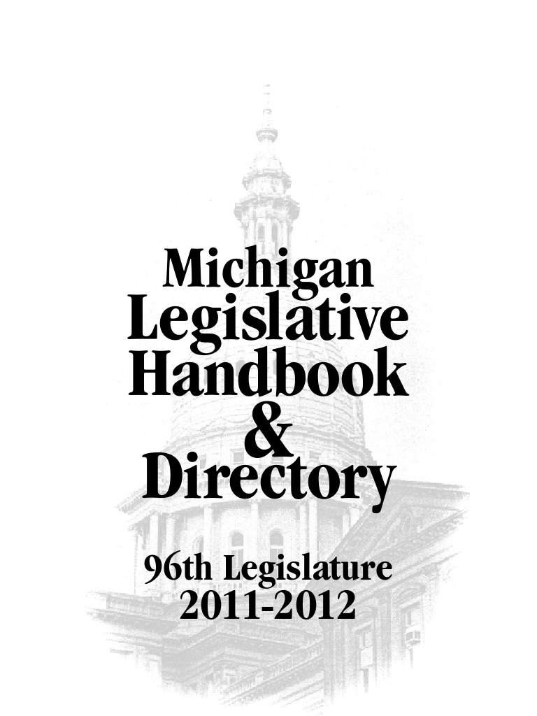 Michigan Legislative Handbook & Directory United States Congressional