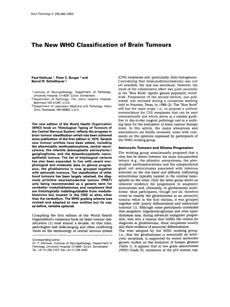 Brain Pathology - July 1993 - Kleihues - The New WHO Classification of ...