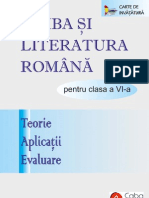 Limba şi Literatura Română pentru clasa a 6-a