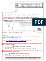 _cours__-1ere_annee Secondaire-maths-equations Et Inequations-Ammar Bouajila -Kayridine Janoura