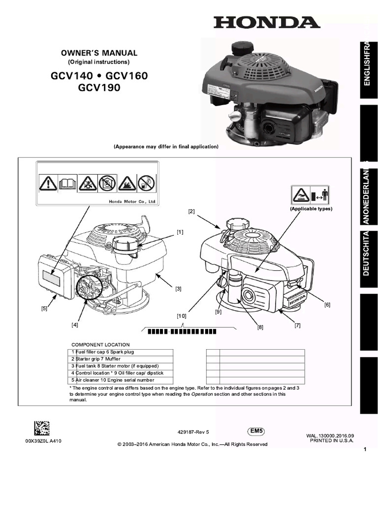 HONDA GCV160 SERVICE MANUAL PDF FREE DOWNLOAD visual data 4