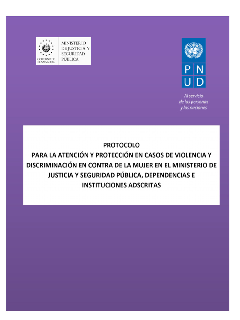 Protocolo de Atención a la Violencia de Género | PDF | La violencia ...