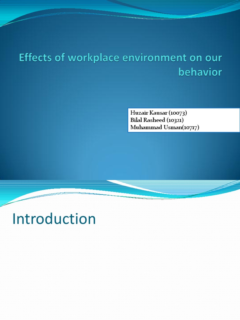 Workplace Environment and Employee Behavior | PDF | Business