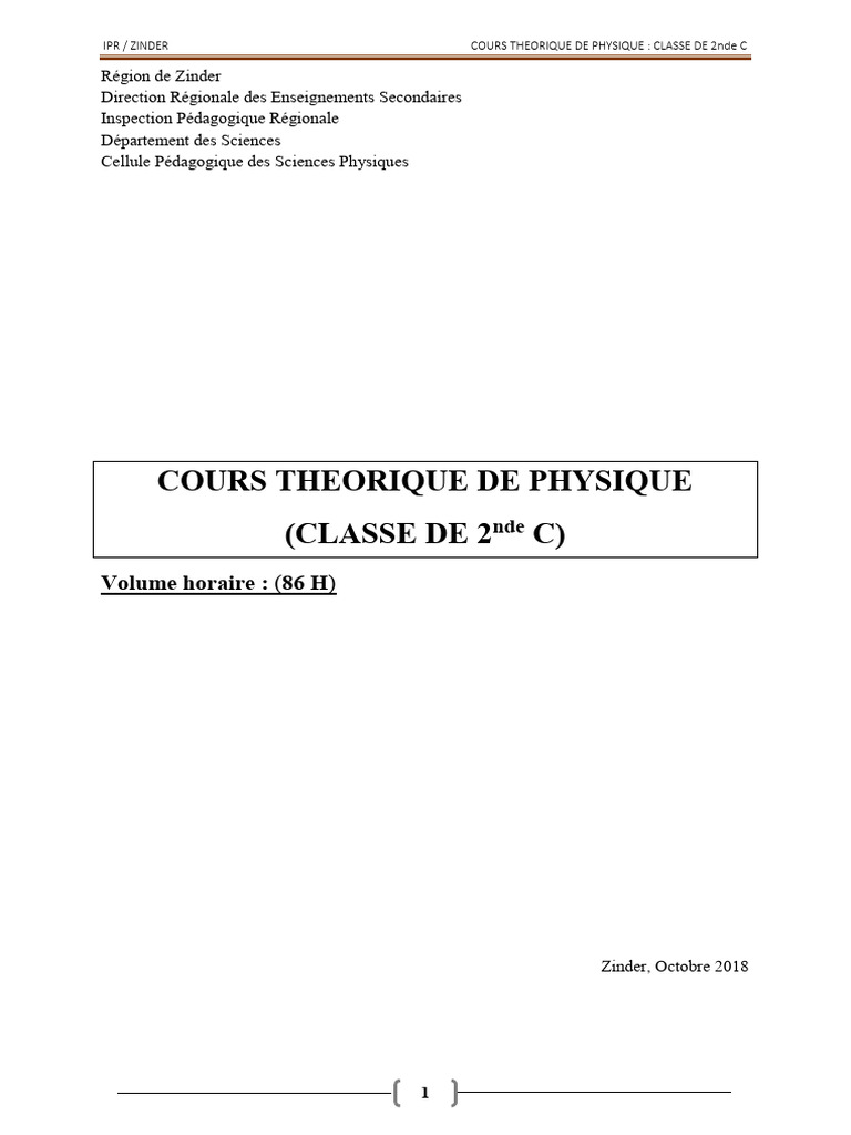 Cours de Physique pour 2nde C | PDF | Redresseur | Diode