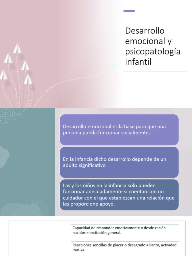 Desarrollo emocional y psicopatología infantil | PDF | Las emociones ...