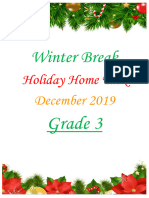 Gr3 Winter Break Homework 2019-20