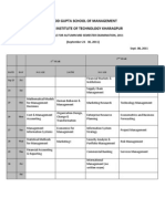 Final Examination Time Table - 8.9.11