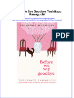 Read online textbook Before We Say Goodbye Toshikazu Kawaguchi ebook all chapter pdf 