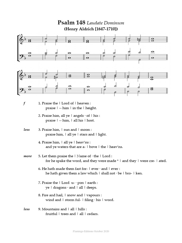 Psalm 148 In English
