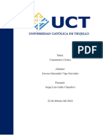 Comentario Crítico Sobre Realidad Nacional, Principios de La DSI y Su Relación Con El Respeto de Los DDHH - Jeyson Alexander Vigo Saavedra