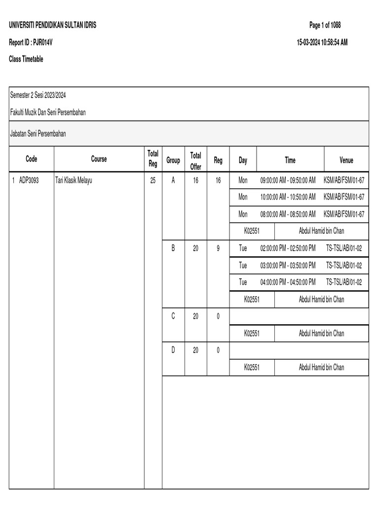 Jadual Sem 2 Download Free Pdf Malaysia