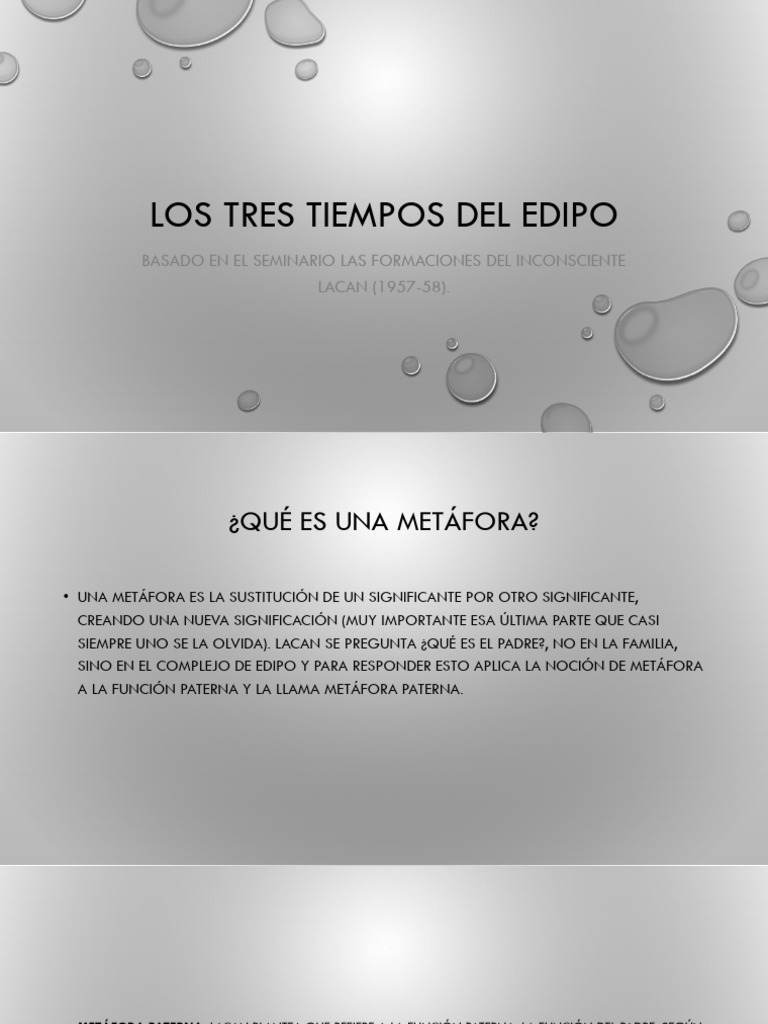 Tres Tiempos del Edipo en Lacan | PDF | Jacques Lacan | Complejo de Edipo