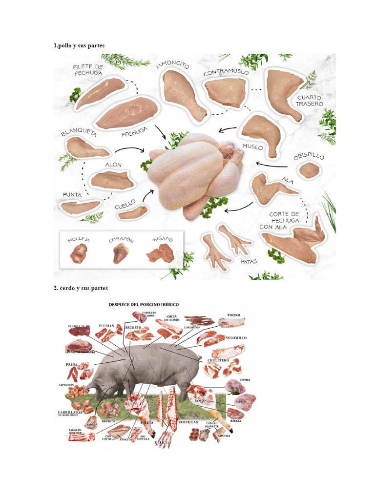 Guía de Cortes y Preparaciones de Carne | PDF | Parilla | Carne