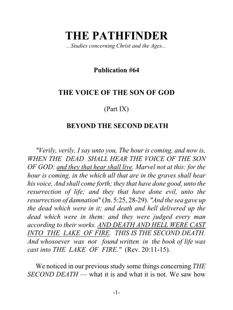 Understanding the Second Death PDF Hell Assurance (Theology)