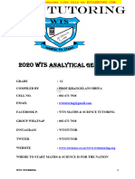 2020 Wts 12 Analytical Geometry