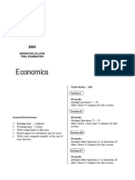 2003 Economics - Newington Trial Without Solutions