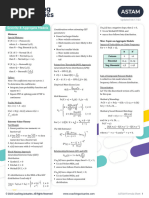 Astam Formula Sheet