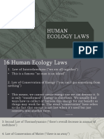 HUMAN ECOLOGY LAWS