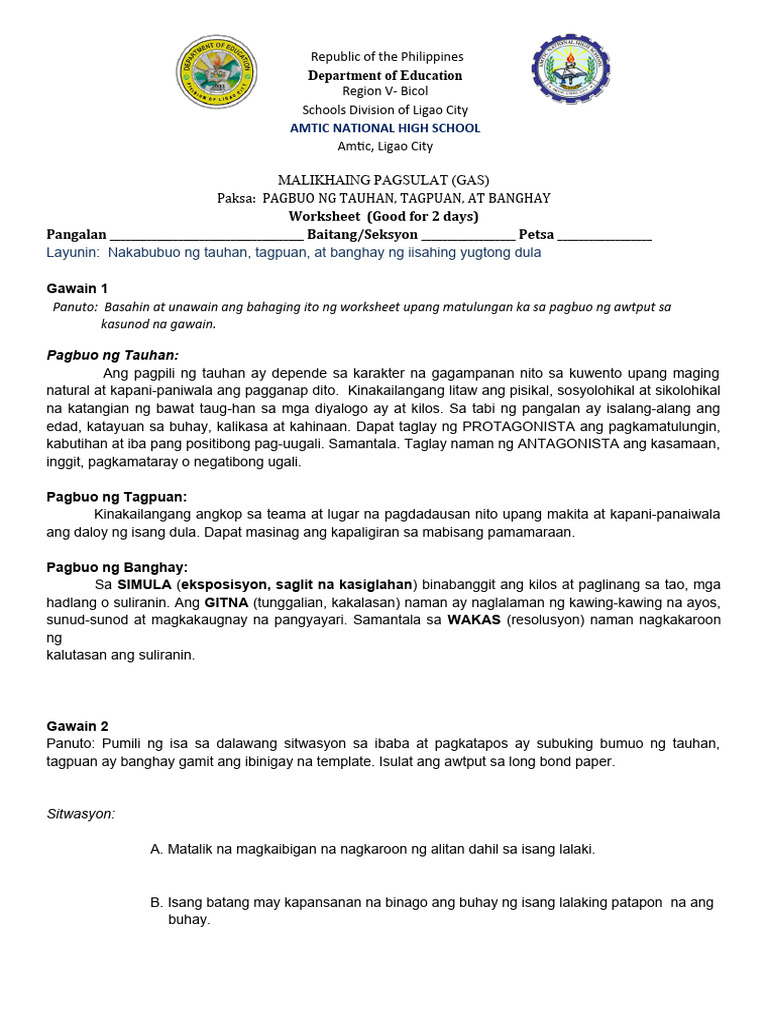 Worksheet MP G12 April 29 | PDF